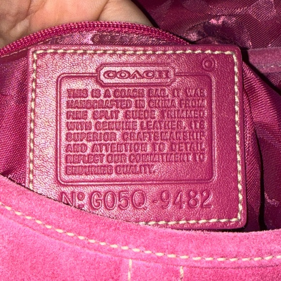 Vintage Rare Coach Suede Shoulder Bag - Picture 9 of 9